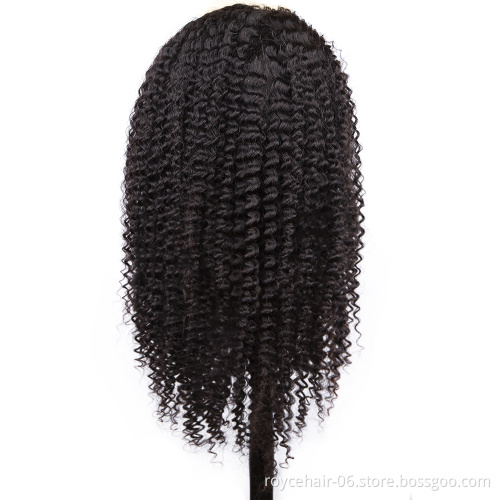 European Human Hair Full Lace 200 Density Kinky Curl Wig,Jewish Wig European Hair